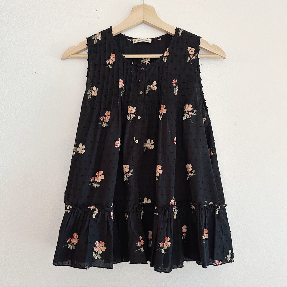 Ulla Johnson Cecil Blouse Floral Printed Tank 100% Cotton